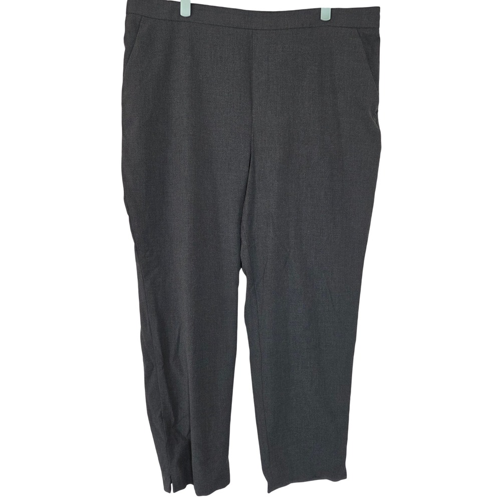 Banana Republic Hayden Pant Womens 18 Charcoal Gray Pull On Dress Work Plus Size